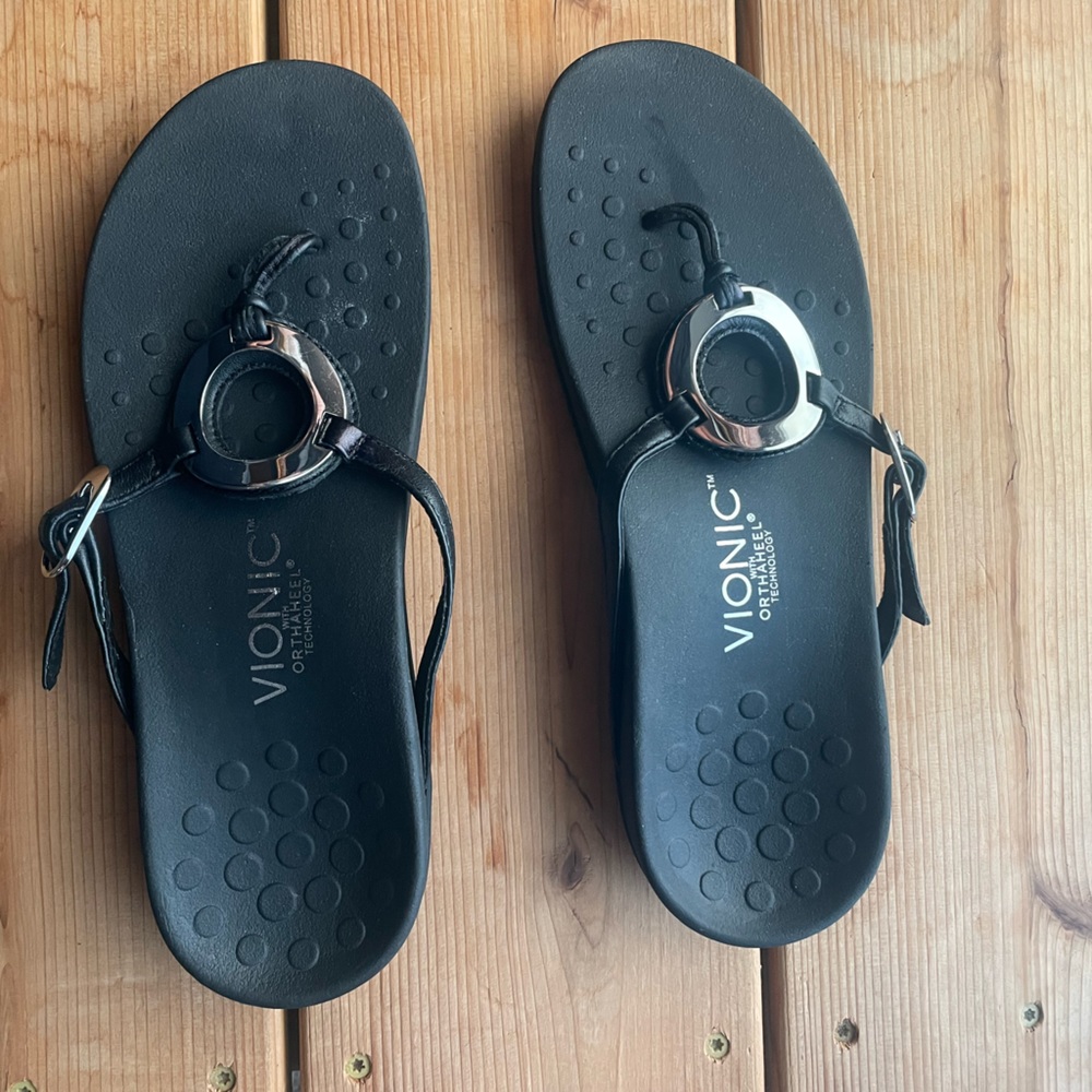 Vionic Women's Rest Karina Backstrap Sandal Black Size 7
